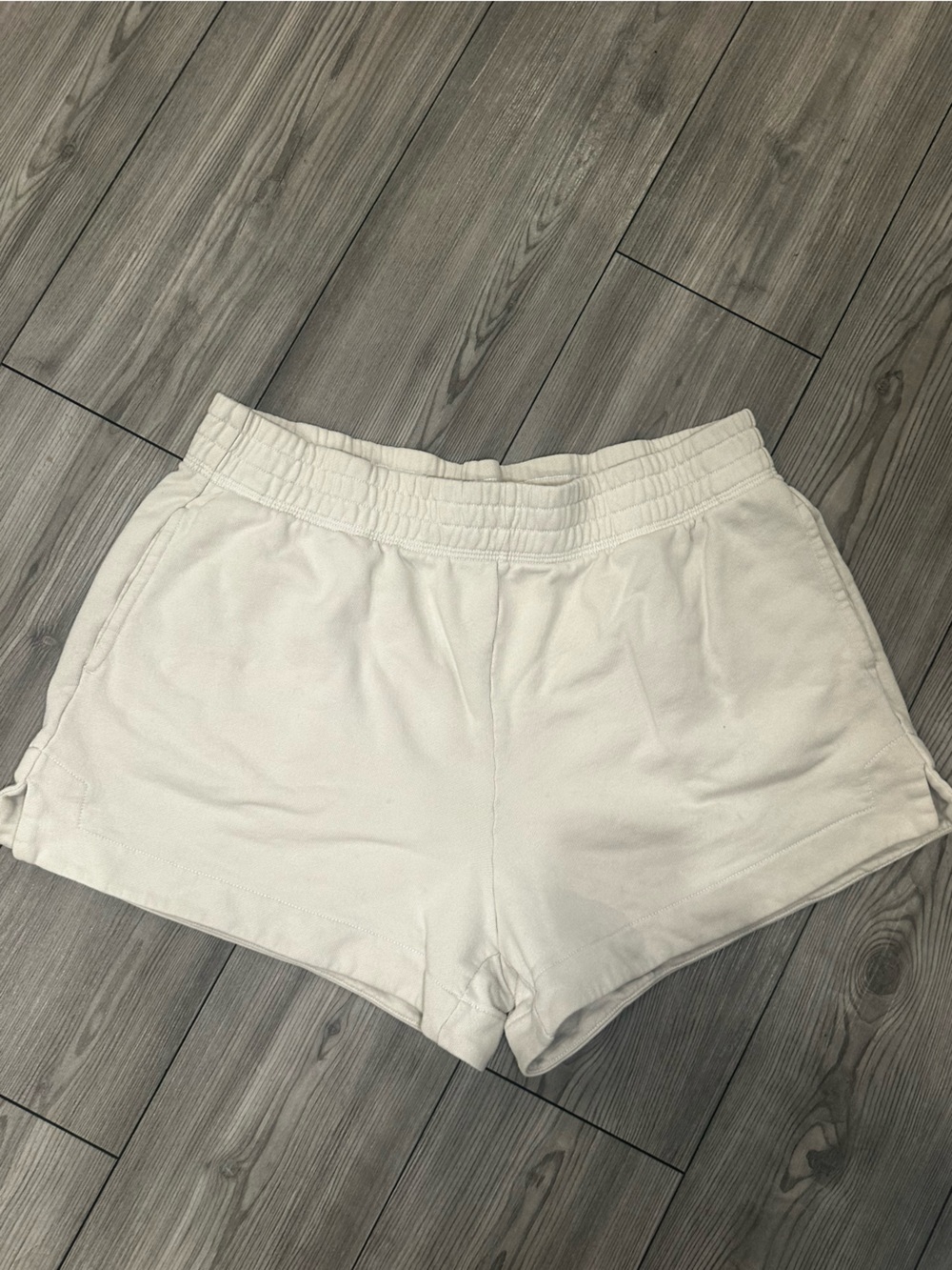 aerie Cream Athletic Lounge Shorts